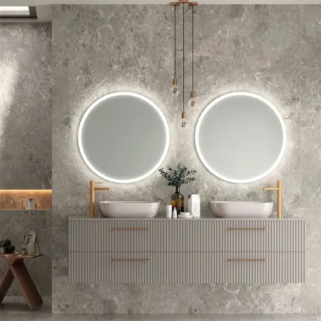ESPEJO BAÑO LUZ LED BELGICA REDONDO LEDIMEX