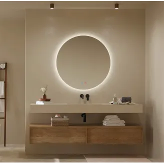 ESPEJO BAÑO LUZ LED LISBOA REDONDO LEDIMEX