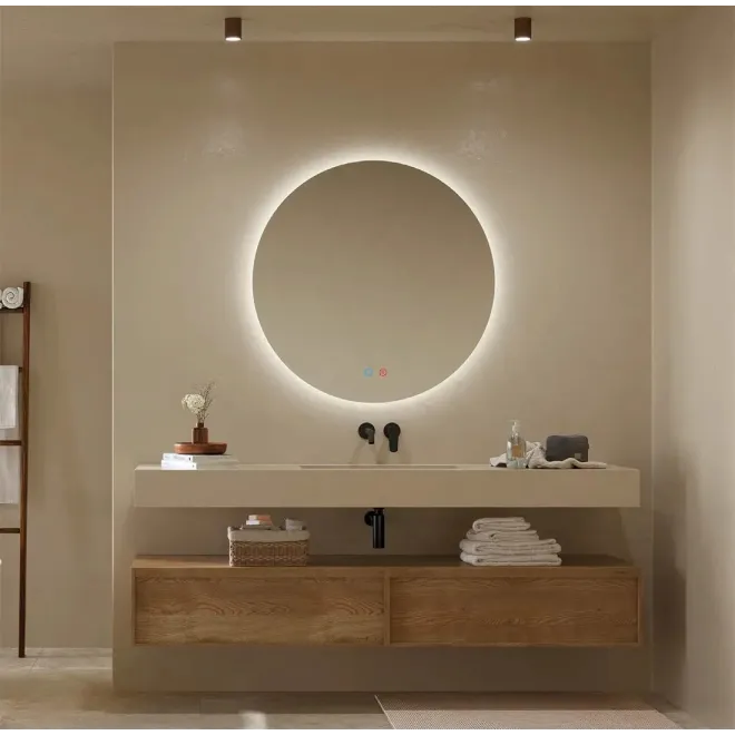 ESPEJO BAÑO LUZ LED LISBOA REDONDO LEDIMEX