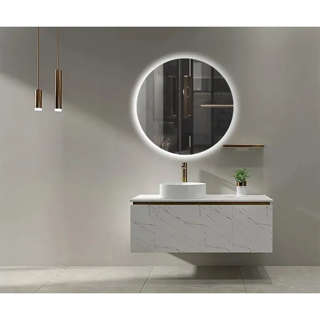 ESPEJO BAÑO LUZ LED OPORTO REDONDO LEDIMEX