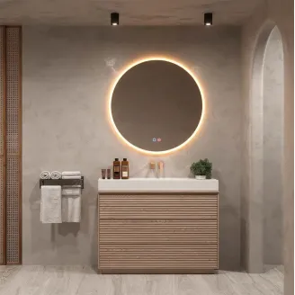 ESPEJO BAÑO LUZ LED ATENAS REDONDO LEDIMEX