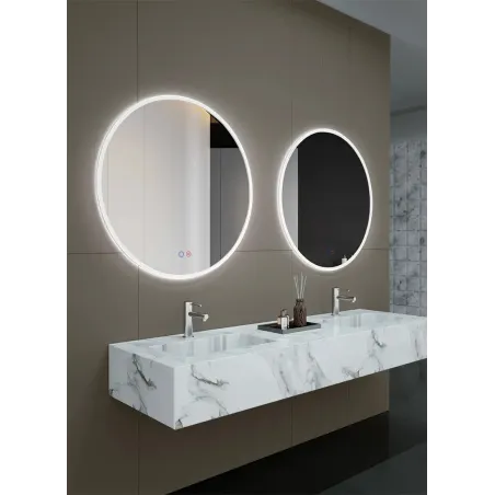 ESPEJO BAÑO LUZ LED ATENAS REDONDO LEDIMEX
