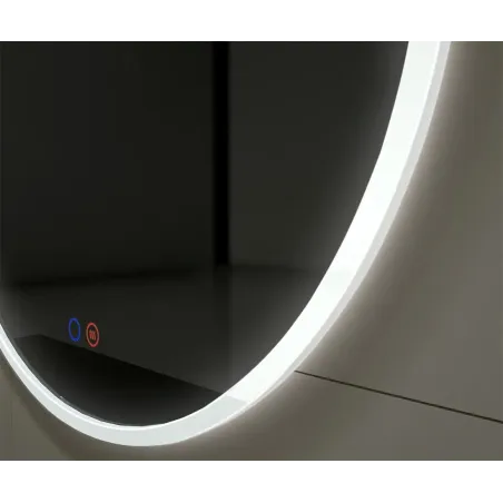 DETALLE ESPEJO BAÑO LUZ LED ATENAS REDONDO LEDIMEX