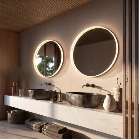 ESPEJO BAÑO LUZ LED BOLONIA REDONDO LEDIMEX