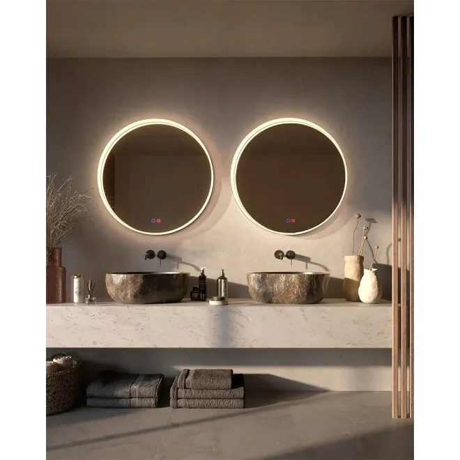 ESPEJO BAÑO LUZ LED BOLONIA REDONDO LEDIMEX