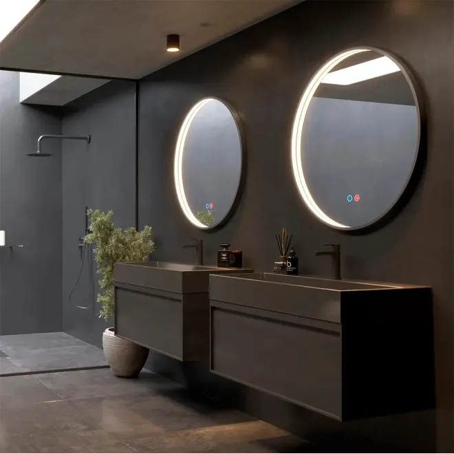 ESPEJO BAÑO LUZ LED NEPAL REDONDO LEDIMEX