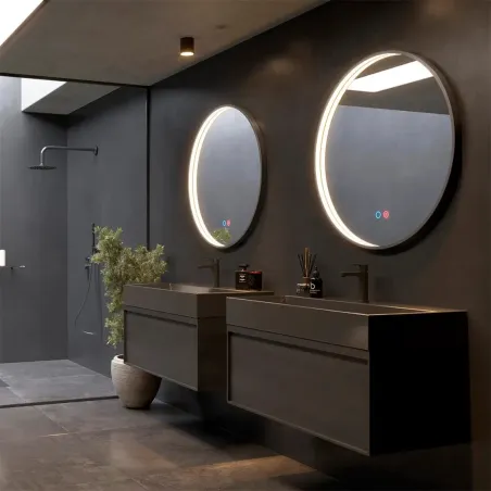 ESPEJO BAÑO LUZ LED NEPAL REDONDO LEDIMEX