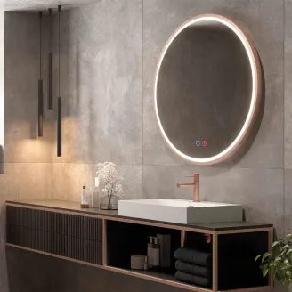 ESPEJO BAÑO LUZ LED PARIS REDONDO LEDIMEX
