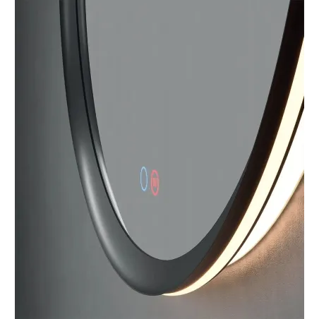 DETALLE ESPEJO BAÑO LUZ LED TORINO REDONDO LEDIMEX