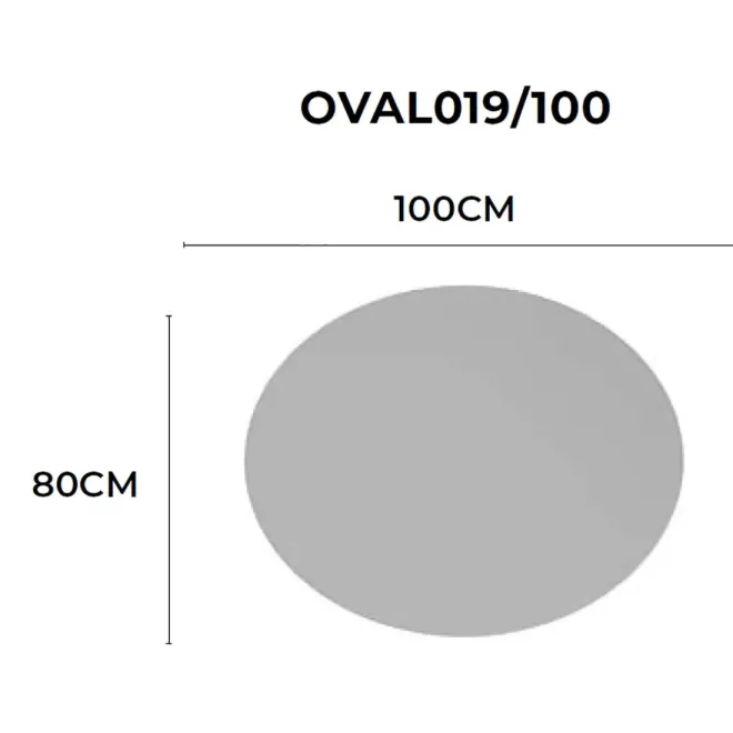 MEDIDAS ESPEJO BAÑO LUZ LED OVAL LEDIMEX