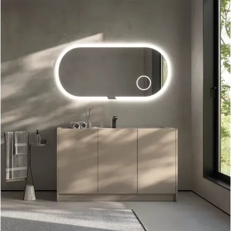 ESPEJO BAÑO LUZ LED INDIANA CON ESPEJO AUMENTO LEDIMEX