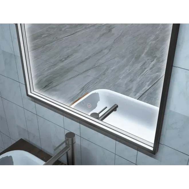 DETALLE ESPEJO BAÑO LUZ LED ROMA LEDIMEX