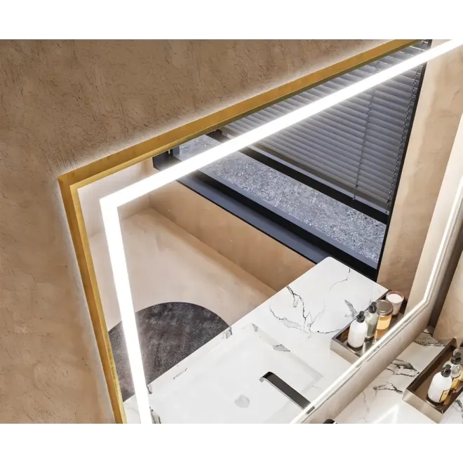 DETALLE ESPEJO BAÑO LUZ LED LAURA EXPRESS BATHDECOR