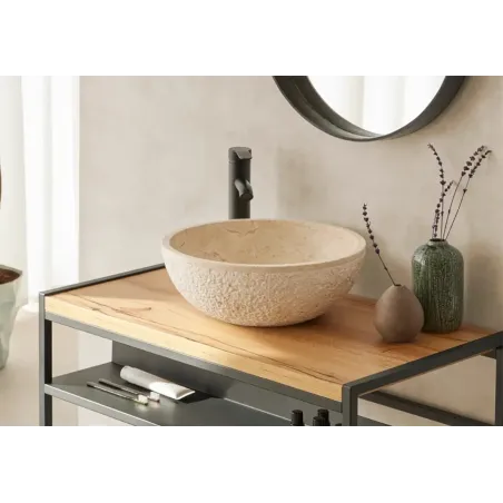 DETALLE LAVABO PIEDRA DOHA BAALNEO