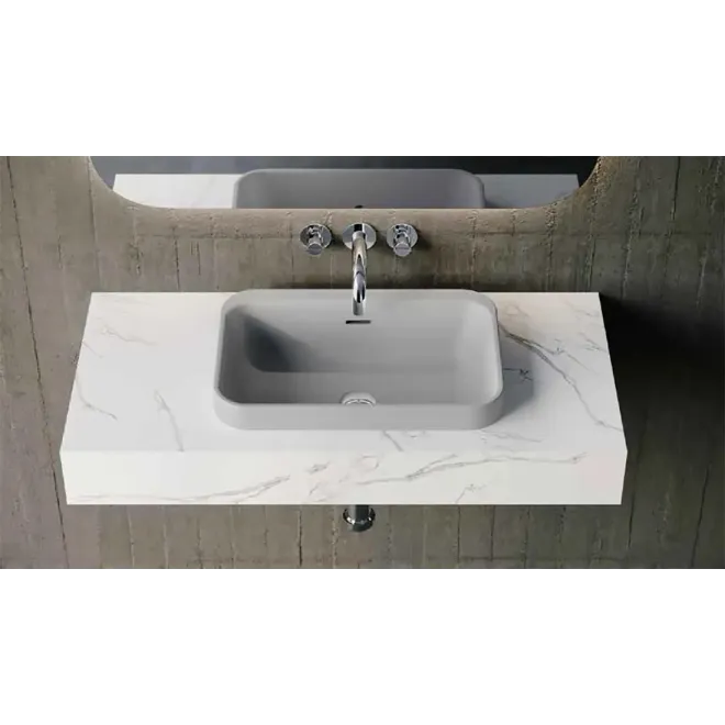 LAVABO SEMIENCASTRE PAUL SOLID SURFACE BAALNEO