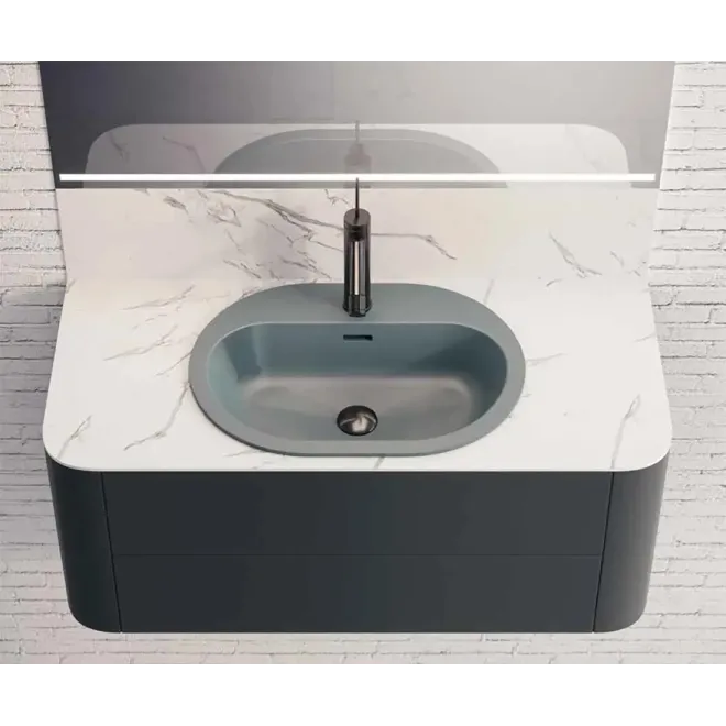 LAVABO SEMIENCASTRE OVOL SOLID SURFACE BAALNEO