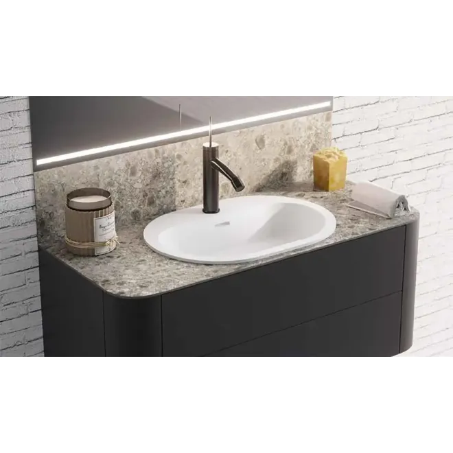 LAVABO SEMIENCASTRE OVOL SOLID SURFACE BAALNEO