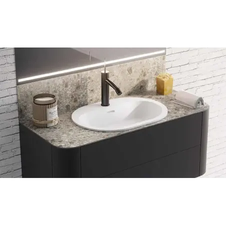 LAVABO SEMIENCASTRE OVOL SOLID SURFACE BAALNEO