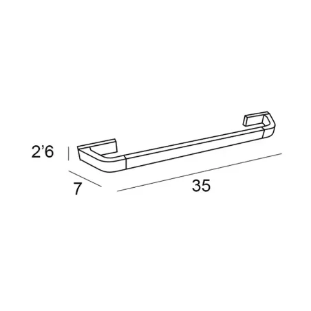 COTAS TOALLERO BARRA 35 LUXOR 2100