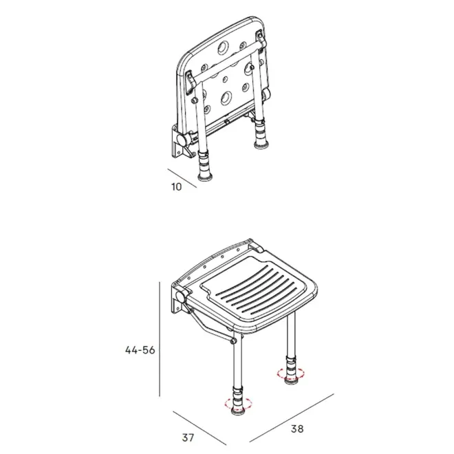 COTAS ASIENTO DE DUCHA ABATIBLE
