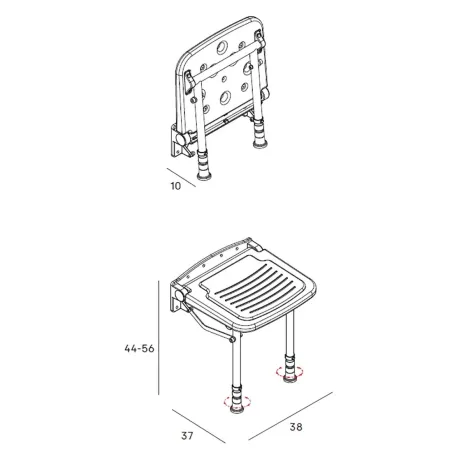 COTAS ASIENTO DE DUCHA ABATIBLE