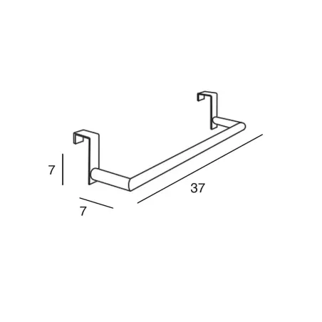 COTAS TOALLERO LATERAL TUBO REDONDO 37 CM