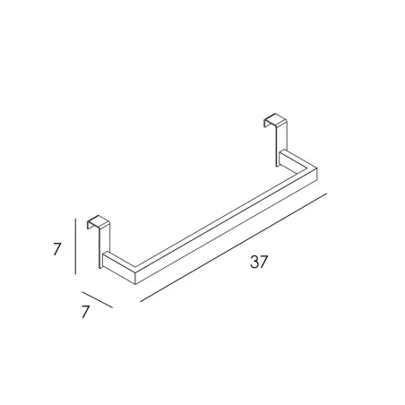 ▷TOALLERO LATERAL TUBO RECTO 37 CM Barato | Envío GRATIS