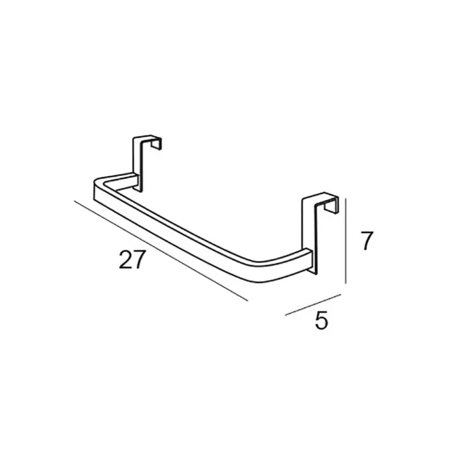 COTAS TOALLERO LATERAL CURVO 27 CM