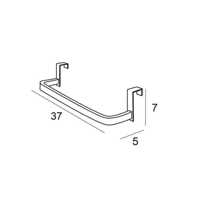 COTAS TOALLERO LATERAL CURVO 37 CM