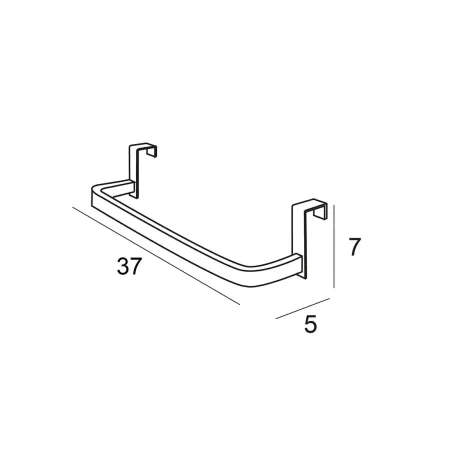 COTAS TOALLERO LATERAL CURVO 37 CM