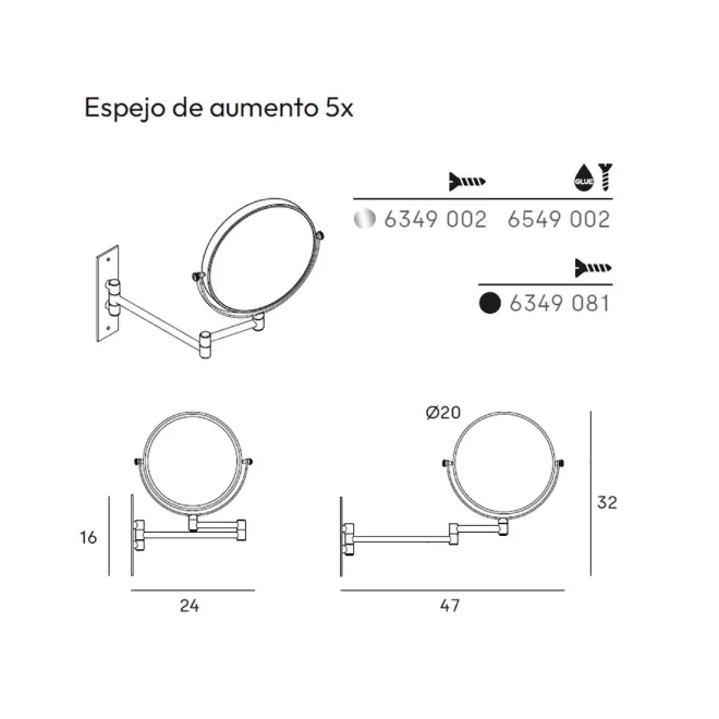 COTAS ESPEJO DE AUMENTO 5x
