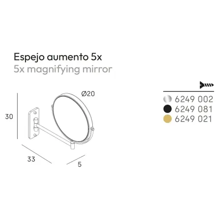 COTAS ESPEJO AUMENTO 5x
