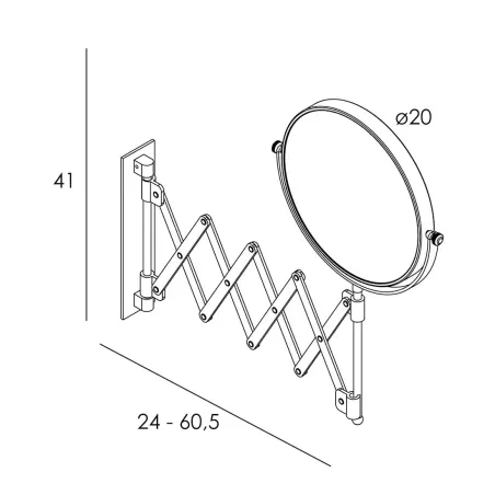 COTAS ESPEJO DE AUMENTO 5x EXTENSIBLE