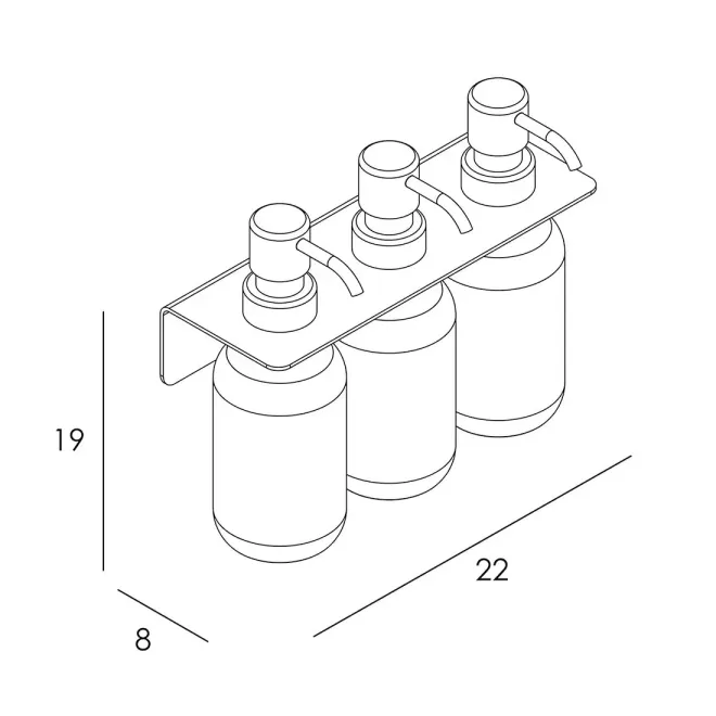 COTAS DISPENSADOR A PARED TRIPLE