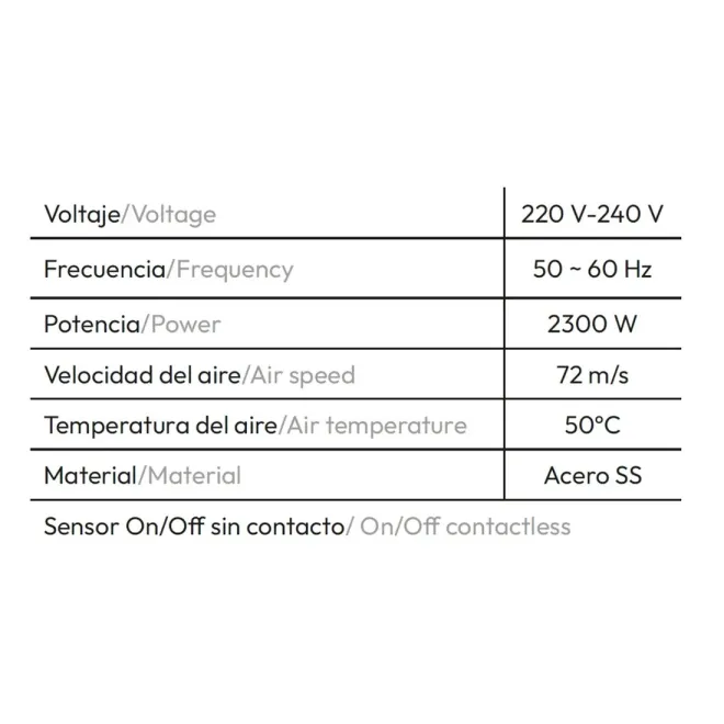 FICHA SECADOR DE MANOS
