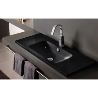 LAVABO INTEGRAL MONTEVIDEO NEGRO BATHCO