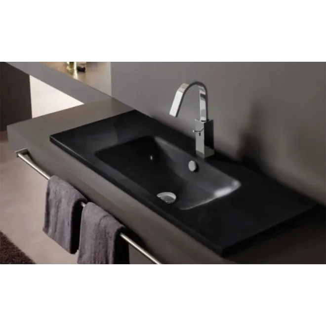 LAVABO INTEGRAL MONTEVIDEO NEGRO BATHCO