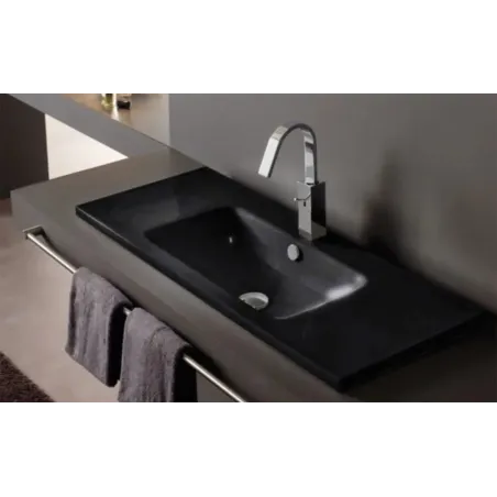 LAVABO INTEGRAL MONTEVIDEO NEGRO BATHCO
