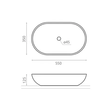 MEDIDAS LAVABO SOBREENCIMERA VINCI BATHCO