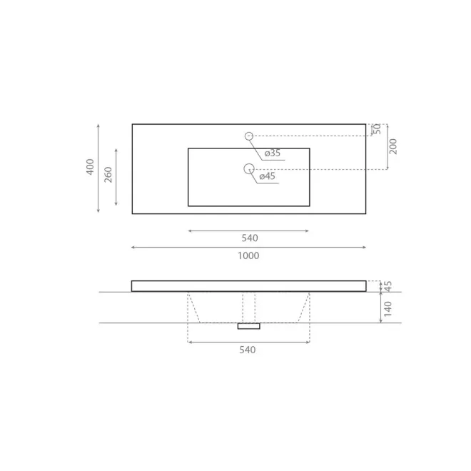 MEDIDAS ENCIMERA LAVABO COLLOTO BATHCO