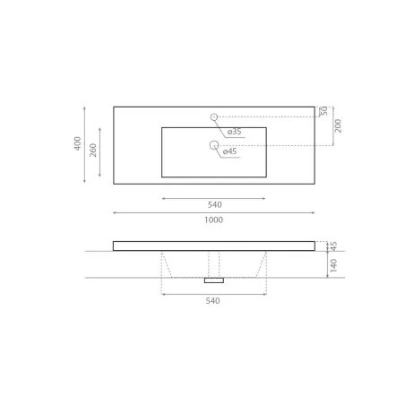 MEDIDAS ENCIMERA LAVABO COLLOTO BATHCO