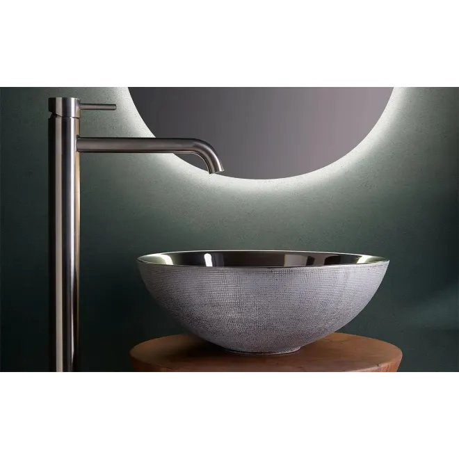 LAVABO SOBRE ENCIMERA BREST PLATA REDONDO BATHCO