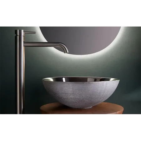 LAVABO SOBRE ENCIMERA BREST PLATA REDONDO BATHCO