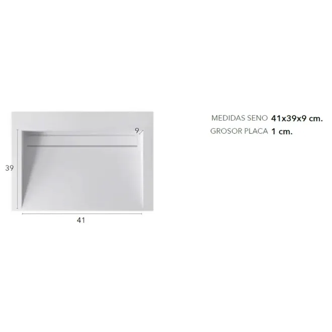 ▷ENCIMERA DOBLE SENO SOLID SURFACE A MEDIDA MONOPOLI Barata