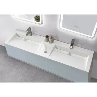 ENCIMERA DOBLE SENO SOLID SURFACE A MEDIDA MONOPOLI SIN FALDON BAALNEO