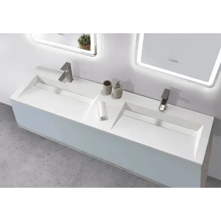 ENCIMERA DOBLE SENO SOLID SURFACE A MEDIDA MONOPOLI SIN FALDON BAALNEO
