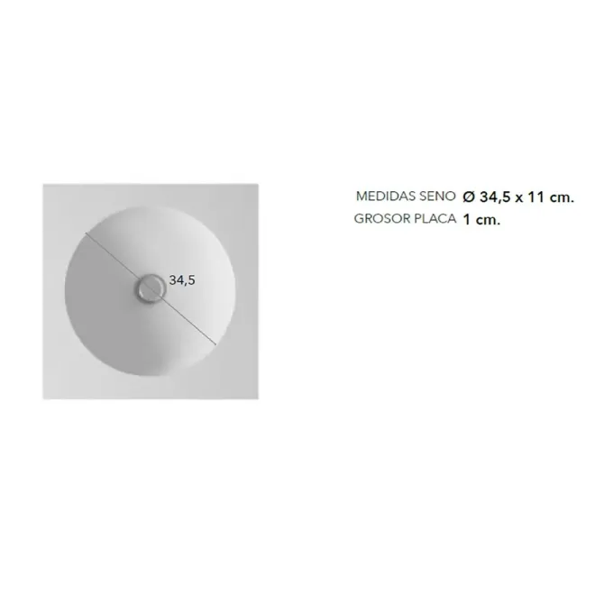 MEDIDAS SENO ENCIMERA SOLID SURFACE A MEDIDA SEDAN CON FALDON BAALNEO