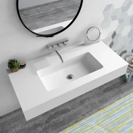 ENCIMERA SOLID SURFACE A MEDIDA BELITRE CON FALDON BAALNEO