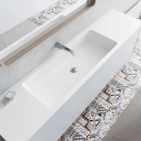 ENCIMERA SOLID SURFACE A MEDIDA NEBRASKA 100 SIN FALDON BAALNEO