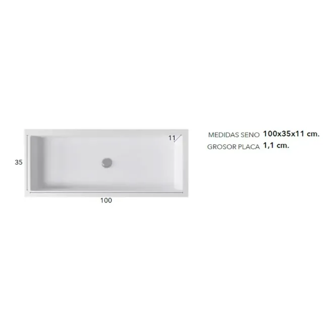 ▷ENCIMERA SOLID SURFACE A MEDIDA NEBRASKA 100 | Envío GRATIS